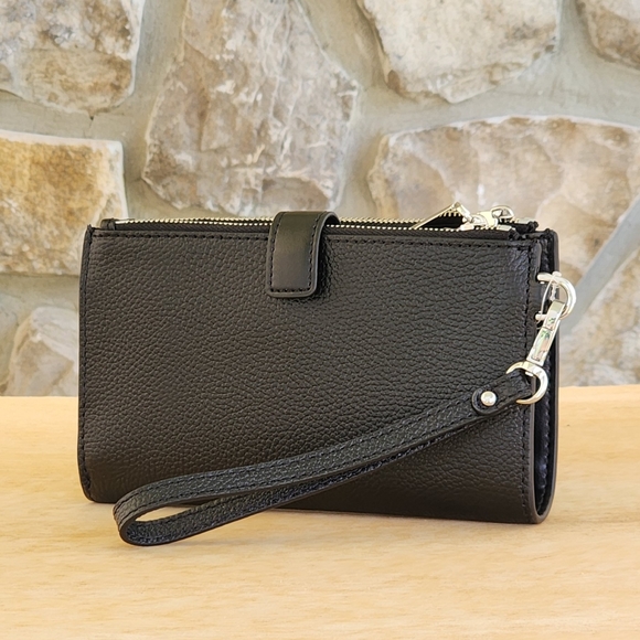 Michael Kors Jet Set Double Zip Wristlet Black - Picture 2 of 6